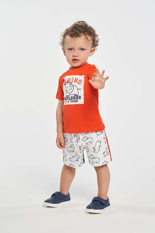 оранжевый Детская хлопковая футболка Birba&Trybeyond Для мальчиков