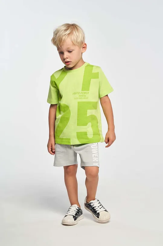 zielony Birba&Trybeyond t-shirt bawełniany dziecięcy Chłopięcy
