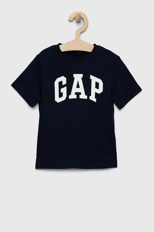 Παιδικό βαμβακερό μπλουζάκι GAP 2-pack σκούρο μπλε