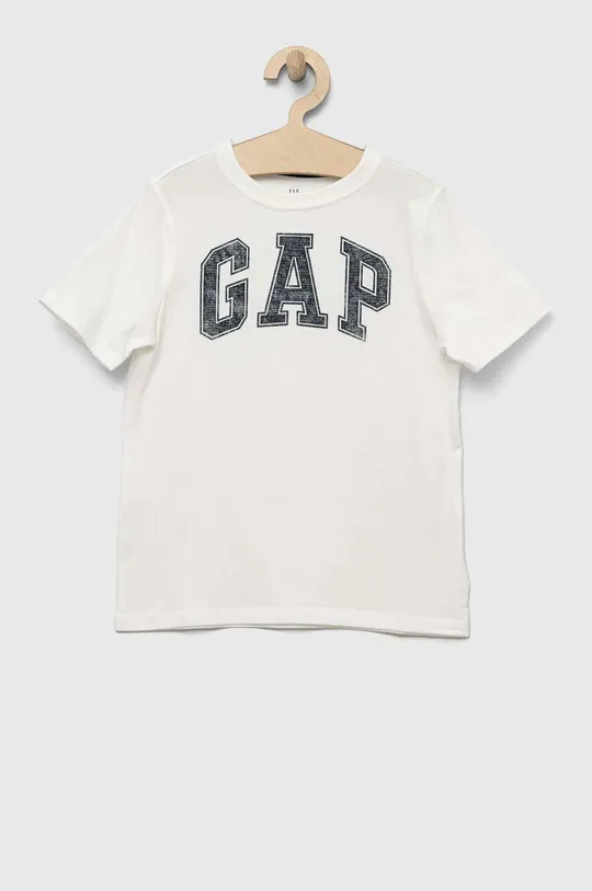 bela Otroška kratka majica GAP Fantovski