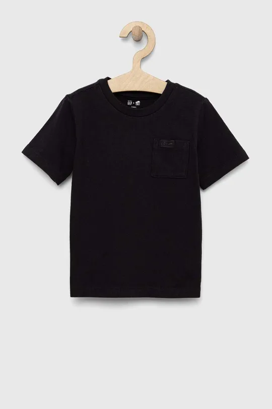 crna Dječja pamučna majica kratkih rukava GAP x BKC Za dječake