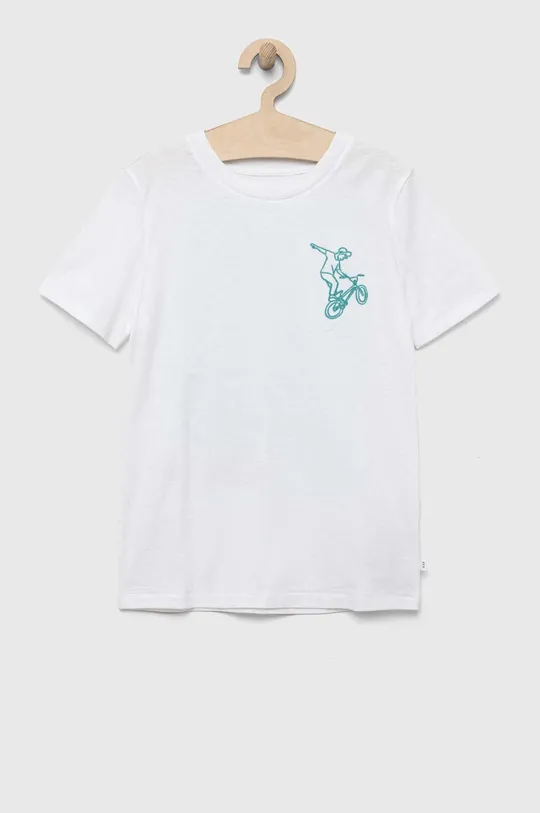 bela Otroška bombažna kratka majica GAP Fantovski