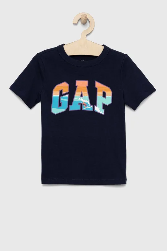 σκούρο μπλε Παιδικό βαμβακερό μπλουζάκι GAP Για αγόρια