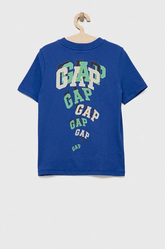 Dječja pamučna majica kratkih rukava GAP plava