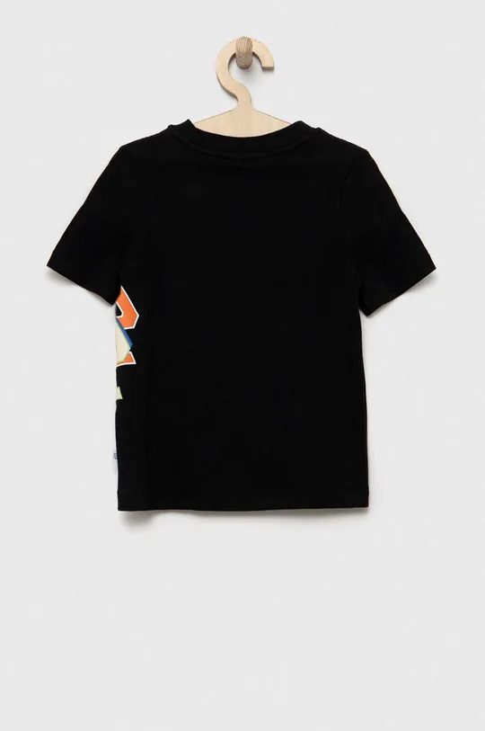 Παιδικό βαμβακερό μπλουζάκι GAP μαύρο