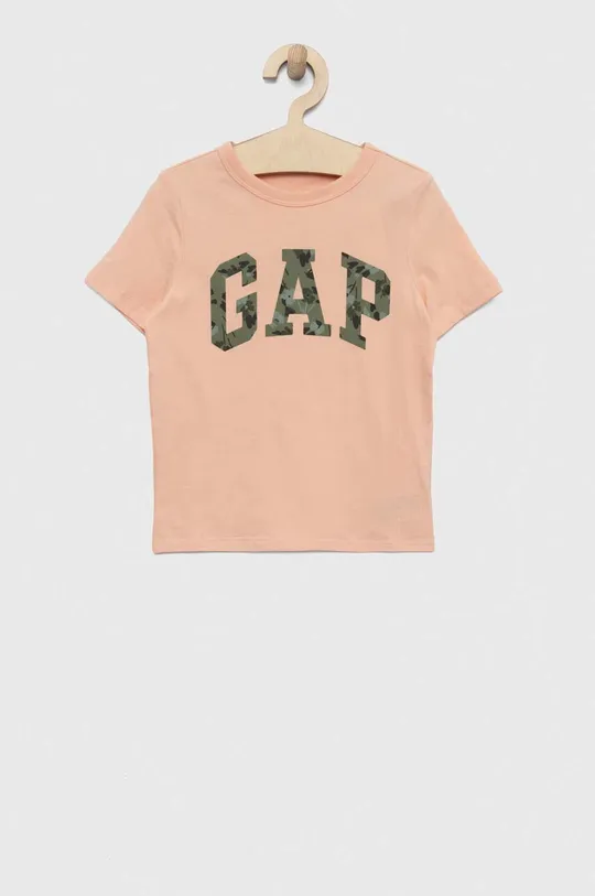 oranžna Otroška bombažna kratka majica GAP Fantovski