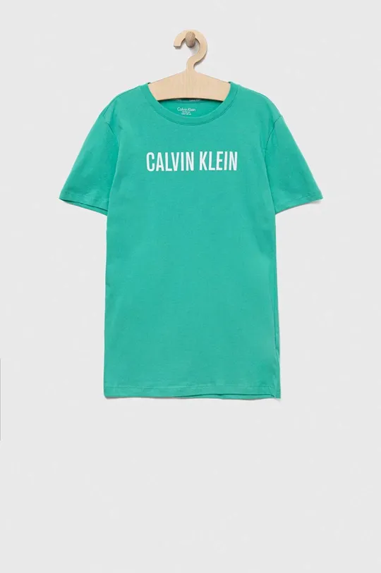 Παιδικό βαμβακερό μπλουζάκι Calvin Klein Underwear 2-pack μπλε