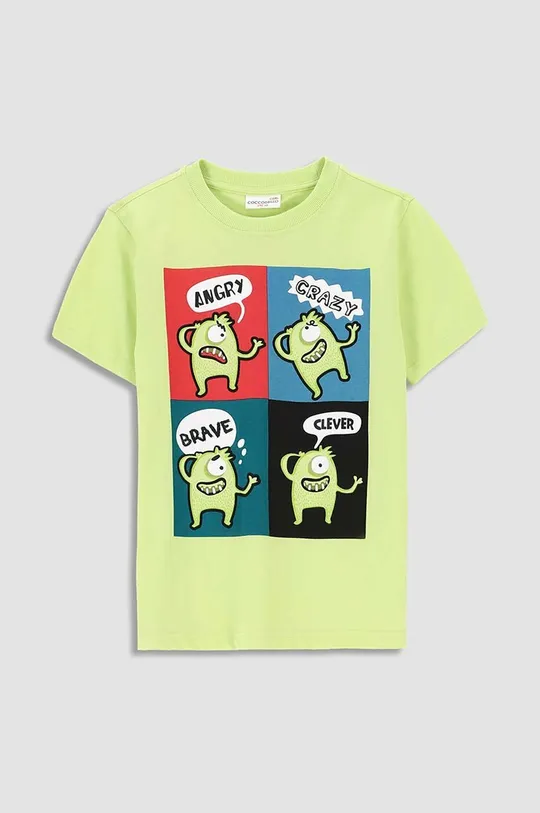 zielony Coccodrillo t-shirt bawełniany dziecięcy Chłopięcy