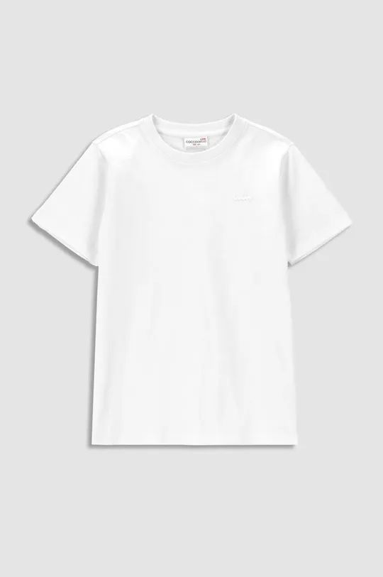 biela Detské bavlnené tričko Coccodrillo Chlapčenský