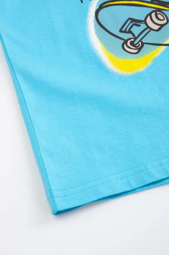 блакитний Дитяча бавовняна футболка Coccodrillo