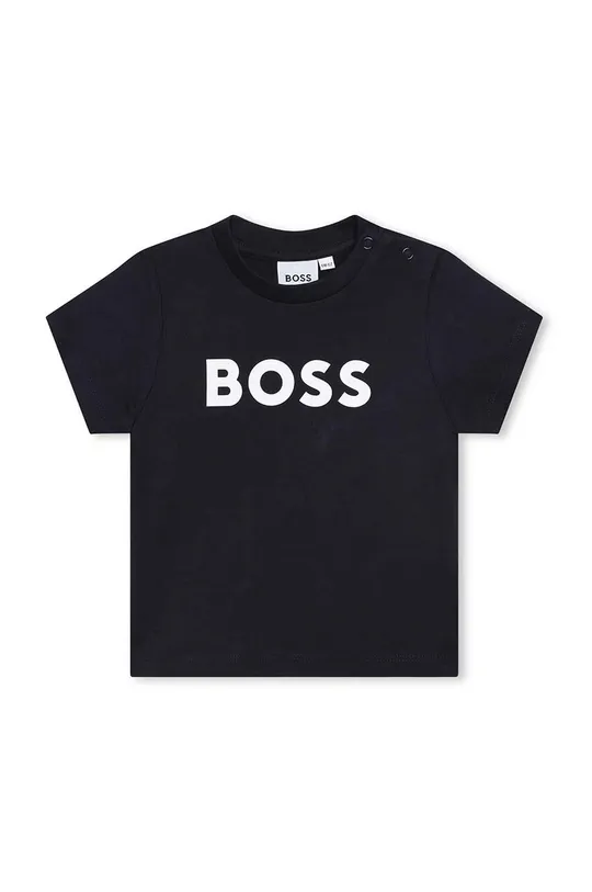 granatowy BOSS t-shirt niemowlęcy Chłopięcy