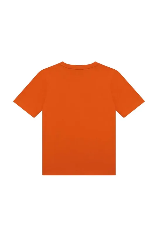 Παιδικό βαμβακερό μπλουζάκι BOSS πορτοκαλί