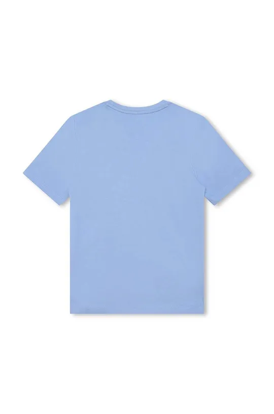 BOSS t-shirt bawełniany dziecięcy niebieski