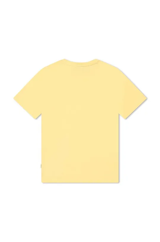 BOSS t-shirt bawełniany dziecięcy żółty