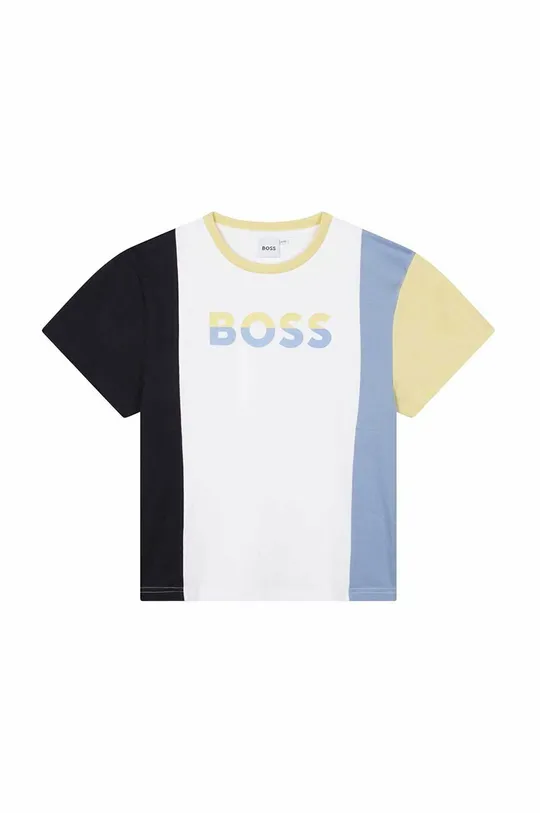 білий Дитяча бавовняна футболка BOSS Для хлопчиків