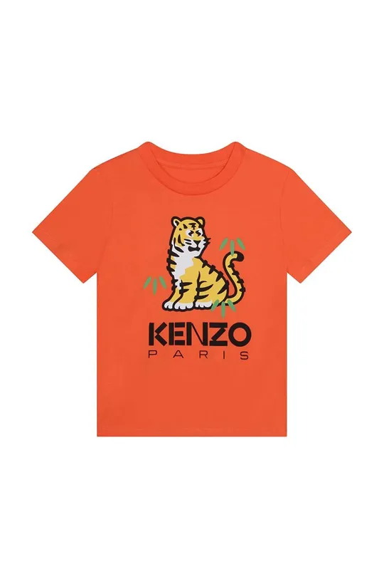 narancssárga Kenzo Kids gyerek pamut póló Fiú