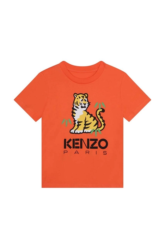 narancssárga Kenzo Kids gyerek pamut póló Fiú