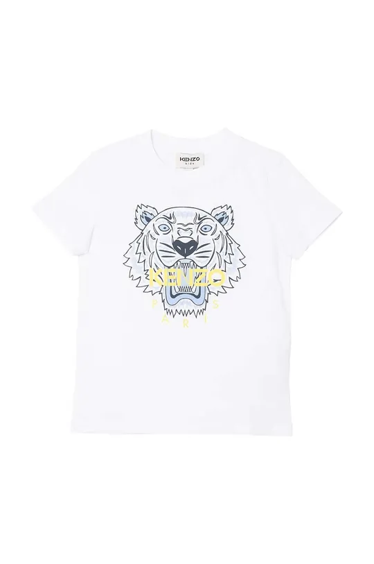 bela Otroška bombažna kratka majica Kenzo Kids Fantovski