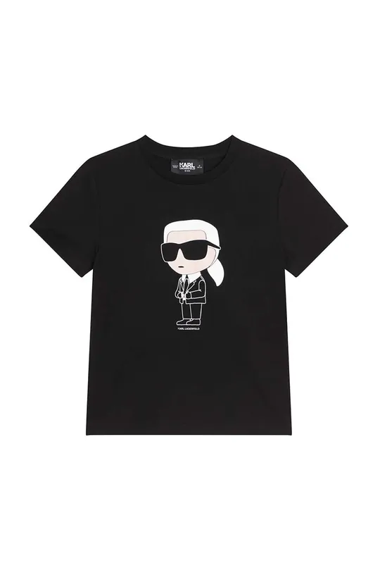 černá Dětské bavlněné tričko Karl Lagerfeld Chlapecký