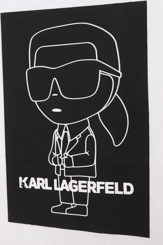 bijela Dječja pamučna majica kratkih rukava Karl Lagerfeld