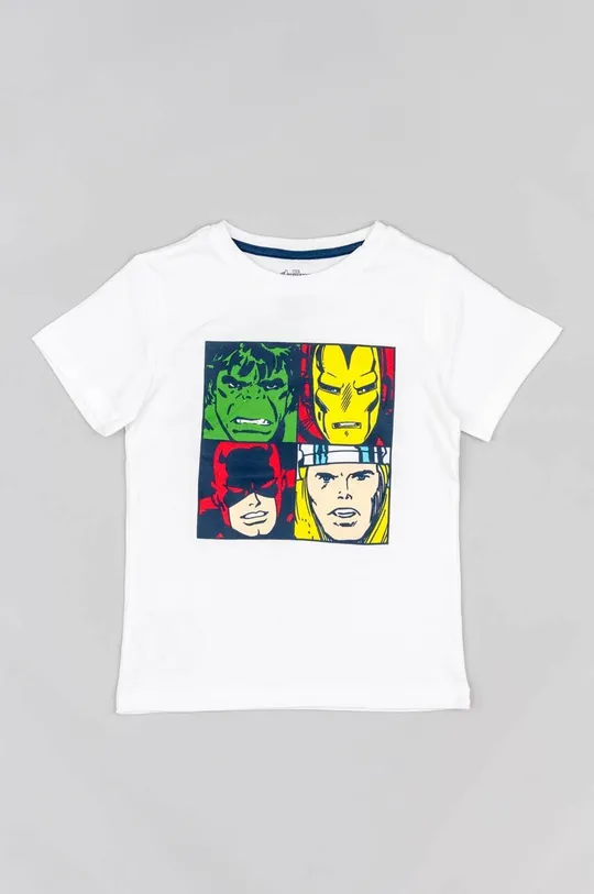 biały zippy t-shirt bawełniany dziecięcy x Marvel Chłopięcy