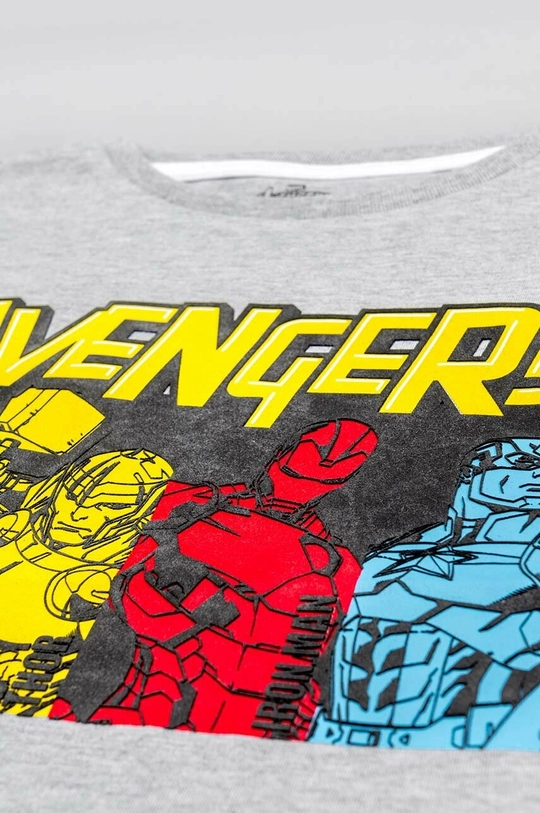 szary zippy t-shirt bawełniany dziecięcy x Marvel