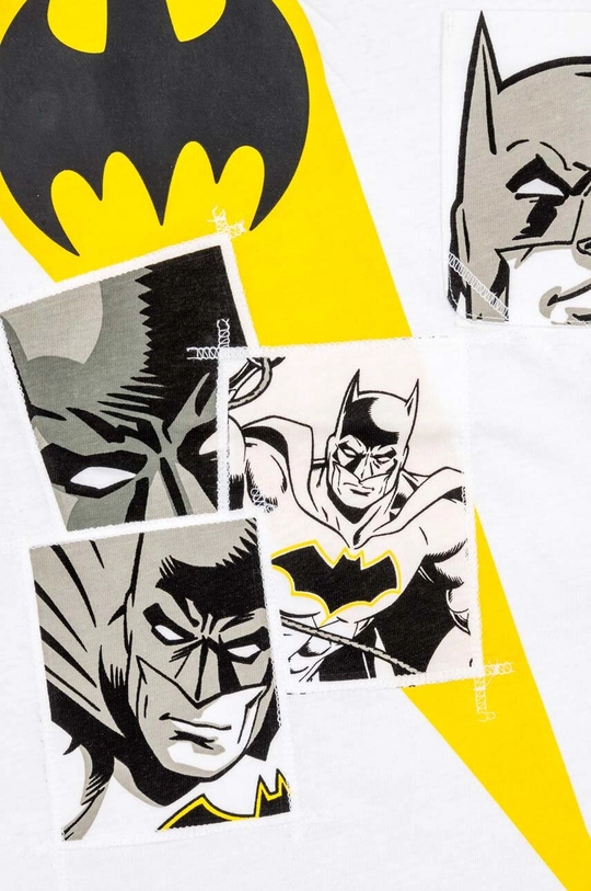 biały zippy t-shirt bawełniany dwustronny x Batman