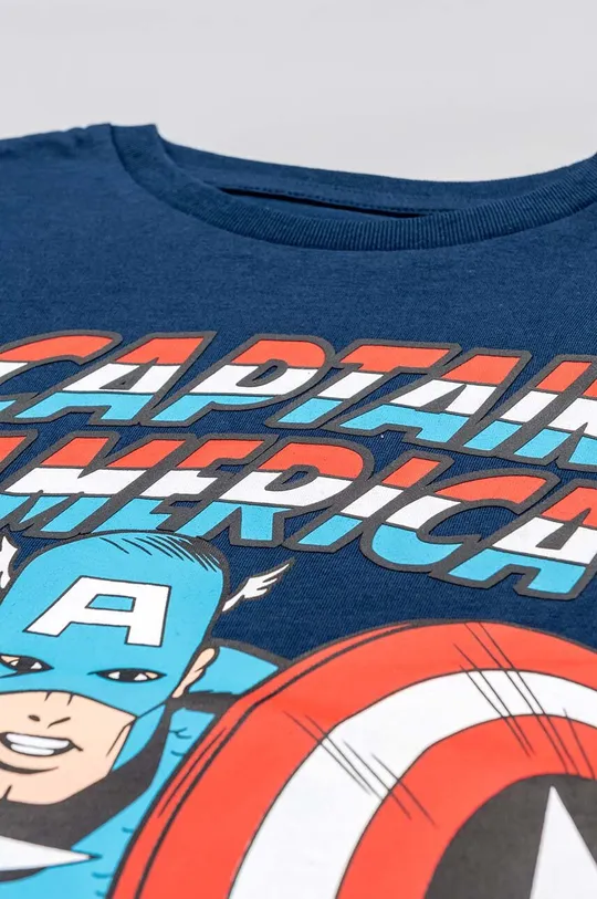 granatowy zippy t-shirt bawełniany dziecięcy x Marvel