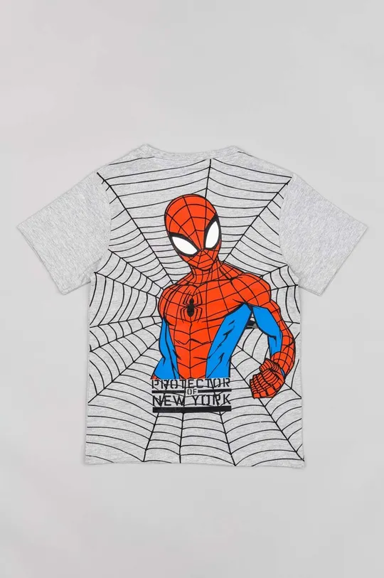 Детская хлопковая футболка zippy x Spiderman серый