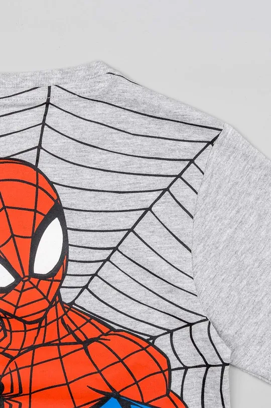 szary zippy t-shirt bawełniany dziecięcy x Spiderman