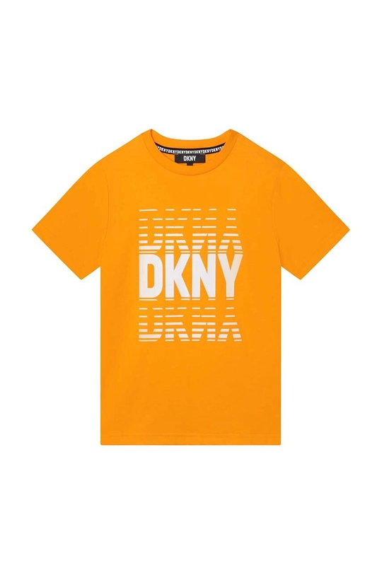 Dkny t-shirt in cotone per bambini arancione