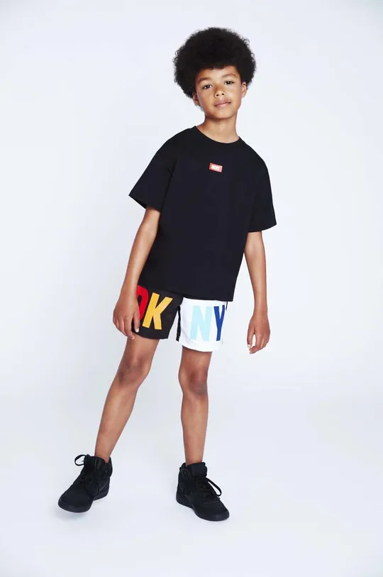 чорний Дитяча бавовняна футболка Dkny Для хлопчиків