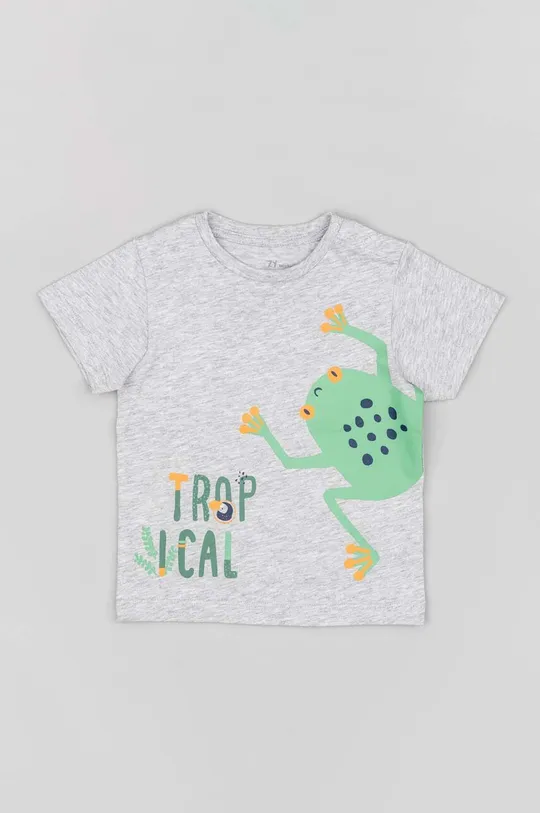 сірий Бавовняна футболка для немовлят zippy Для хлопчиків