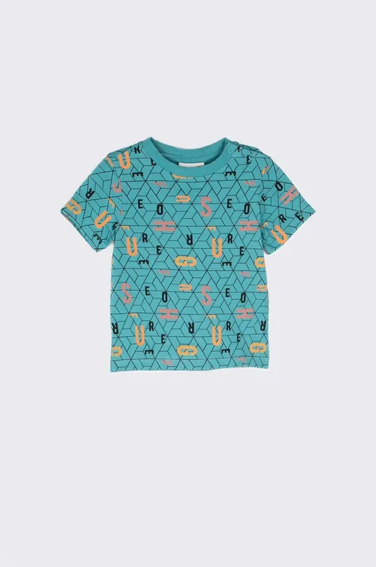 tyrkysová Detské bavlnené tričko Coccodrillo Chlapčenský