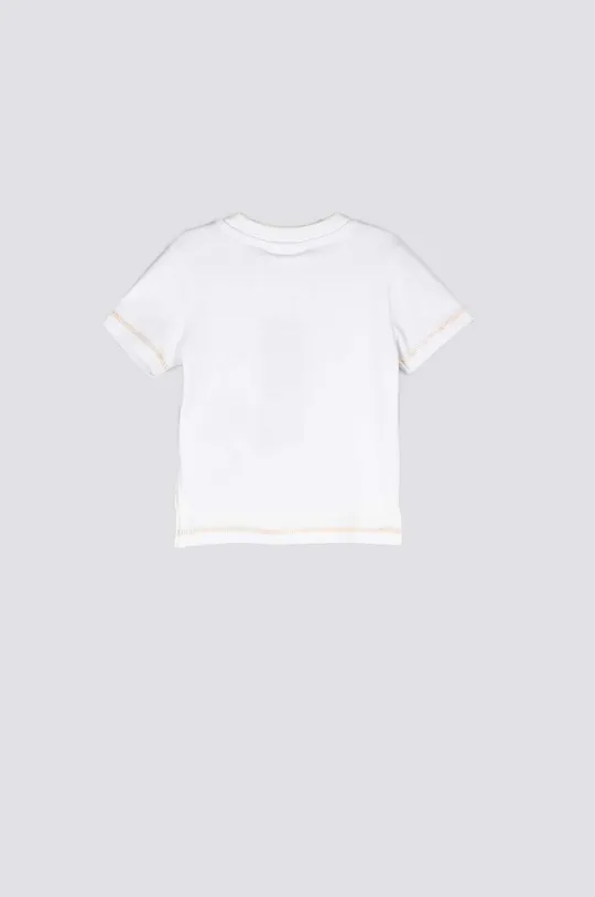 Dječja pamučna majica kratkih rukava Coccodrillo bijela