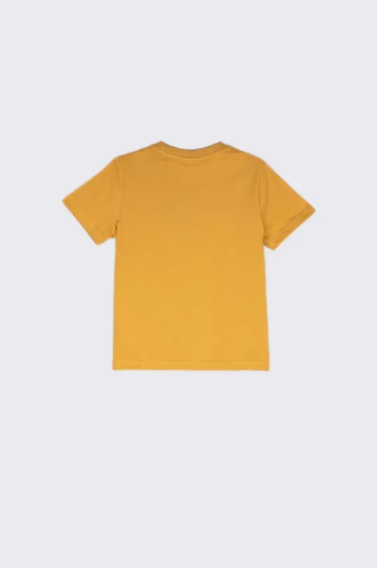 Dječja pamučna majica kratkih rukava Coccodrillo zlatna