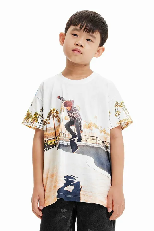 viacfarebná Detské bavlnené tričko Desigual Chlapčenský