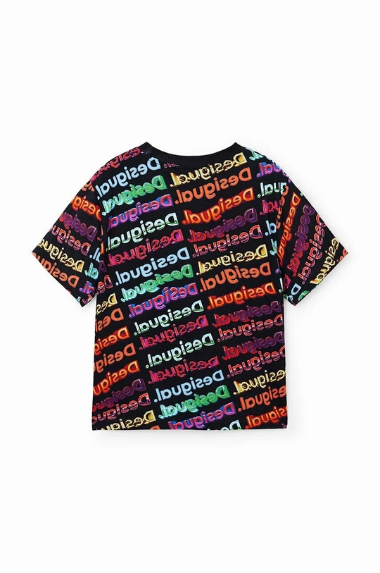 чёрный Детская хлопковая футболка Desigual