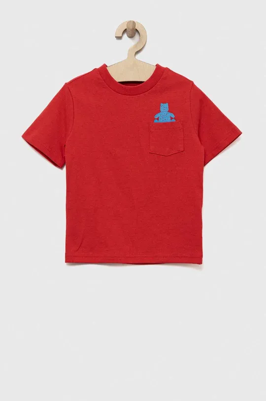 красный Детская хлопковая футболка GAP Для мальчиков