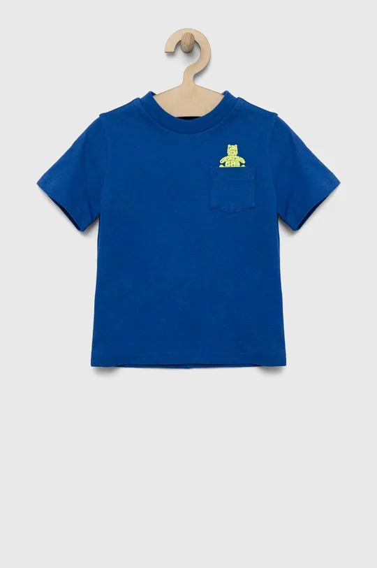 блакитний Дитяча бавовняна футболка GAP Для хлопчиків