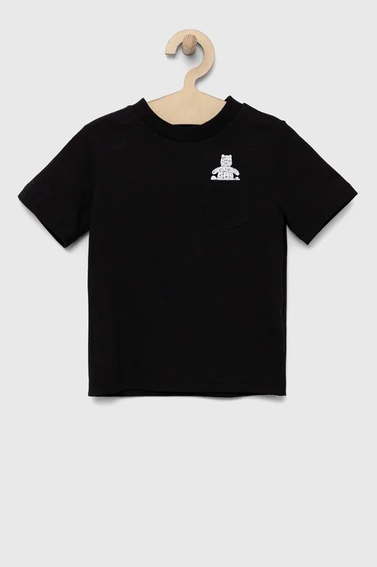 czarny GAP t-shirt bawełniany dziecięcy Chłopięcy