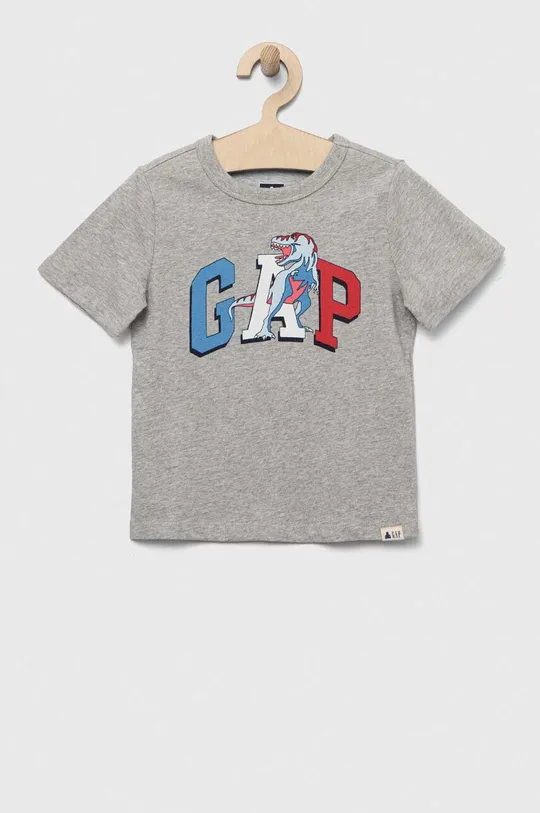 γκρί Παιδικό βαμβακερό μπλουζάκι GAP Για αγόρια