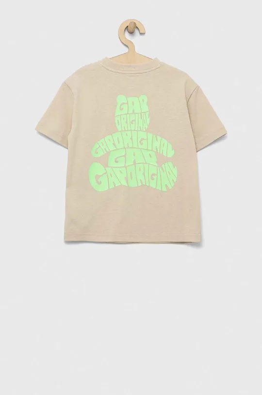 GAP t-shirt bawełniany dziecięcy beżowy
