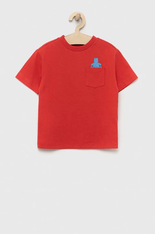 червоний Дитяча бавовняна футболка GAP Для хлопчиків
