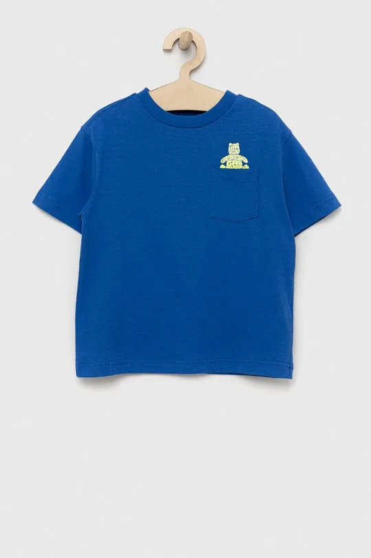 modrá Detské bavlnené tričko GAP Chlapčenský