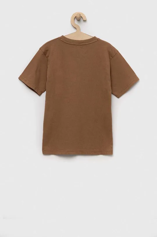 Detské bavlnené tričko Abercrombie & Fitch hnedá