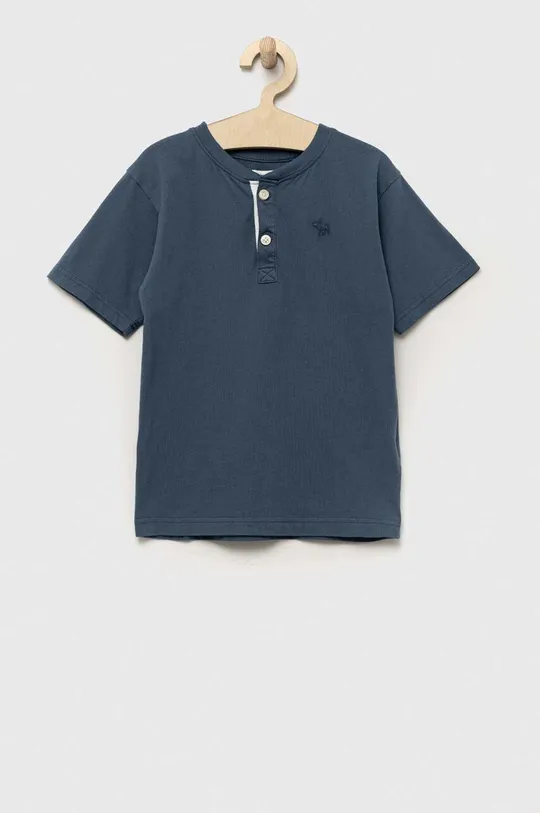 niebieski Abercrombie & Fitch t-shirt bawełniany dziecięcy Chłopięcy