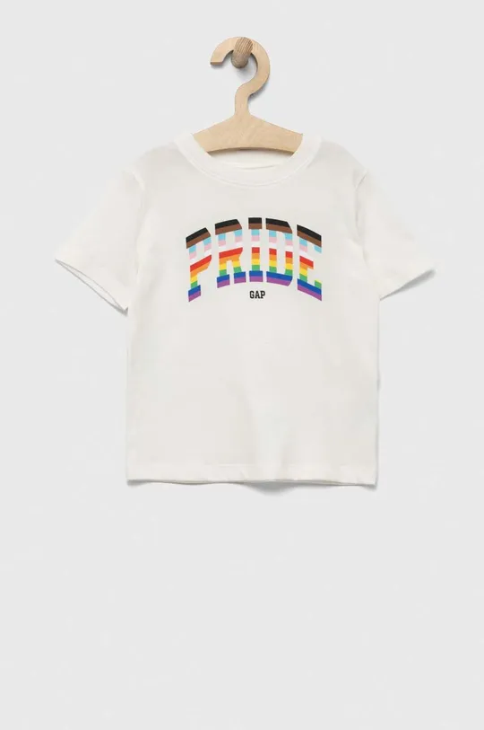 белый Детская хлопковая футболка GAP Для мальчиков