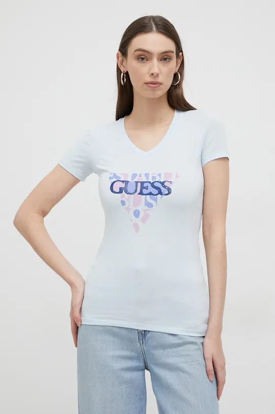 modra Kratka majica Guess Ženski