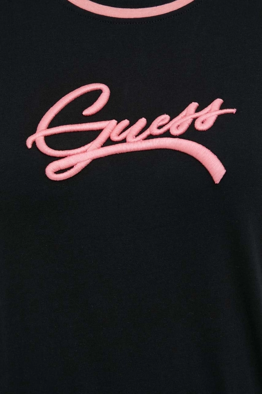 czarny Guess t-shirt bawełniany